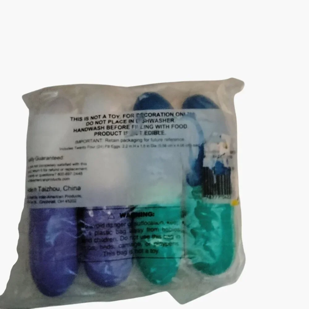Easter Fill Eggs Hinged Cool Bright Colors Plastic Party Favor 24 Ct pack